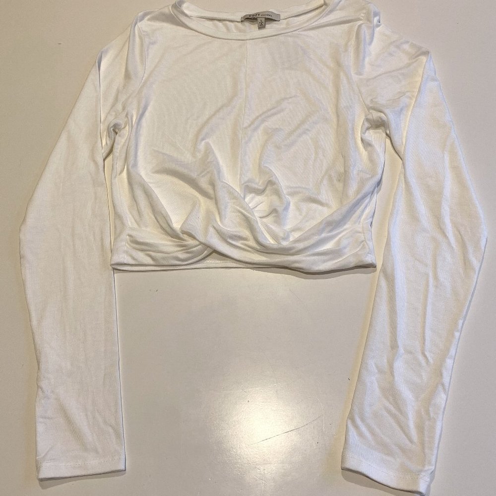Cream Crop Top